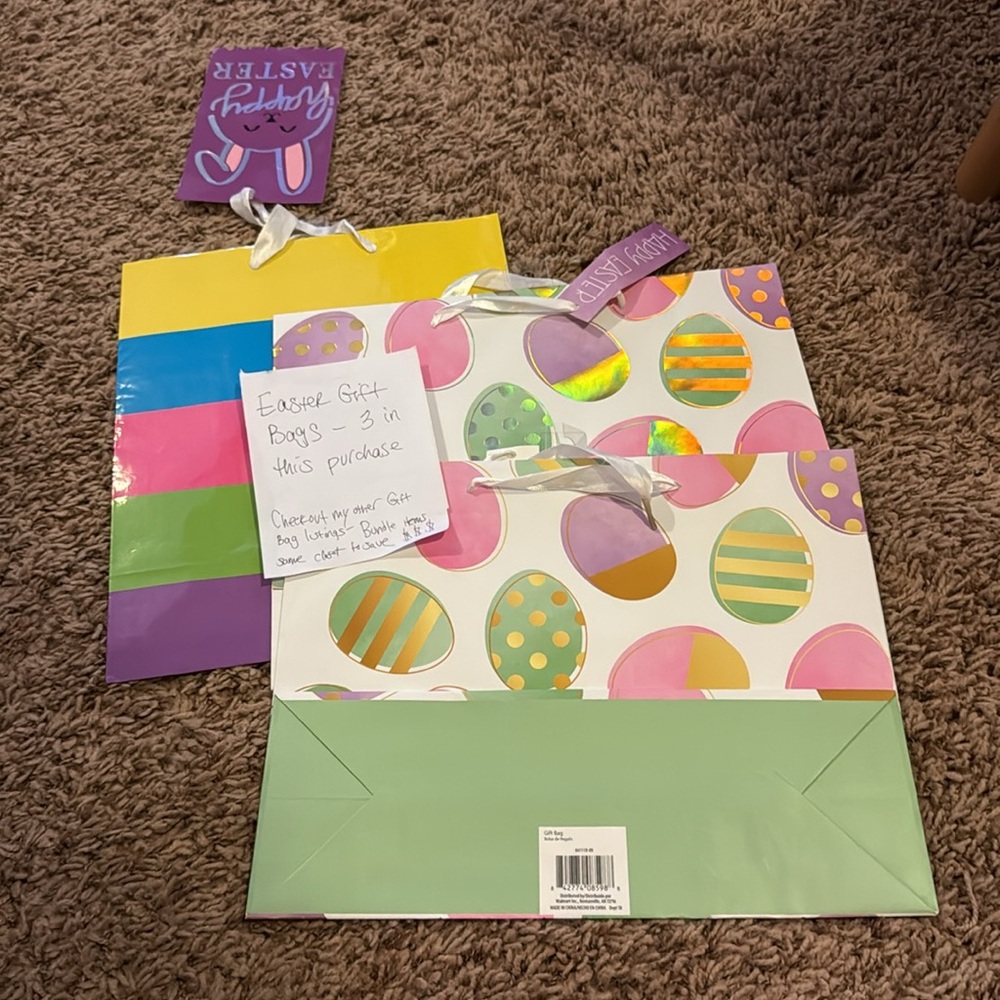 Easter gift bags NWT check out my other gift bag listings. - Picture 6 of 6
